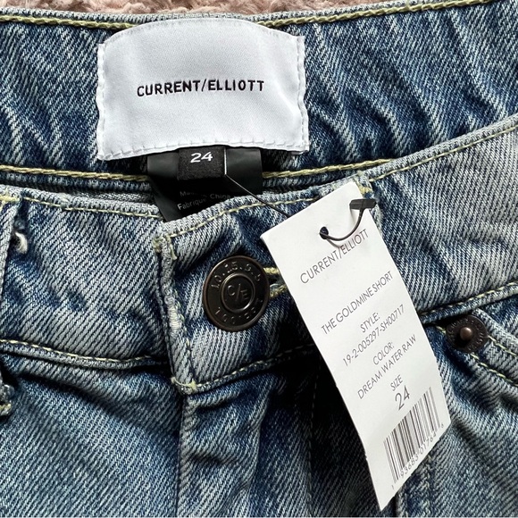 NWT Current/Elliot 100% Cotton Cut Off Denim Shorts Women’s Size 24 - Picture 2 of 7
